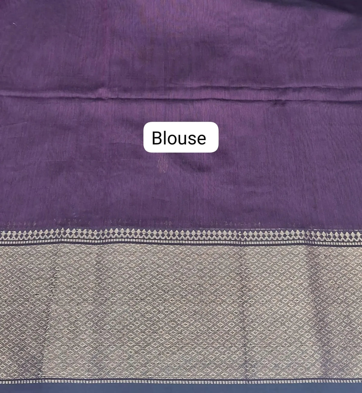 Dark Wine Pure Maheshwari Silk Saree blouse
