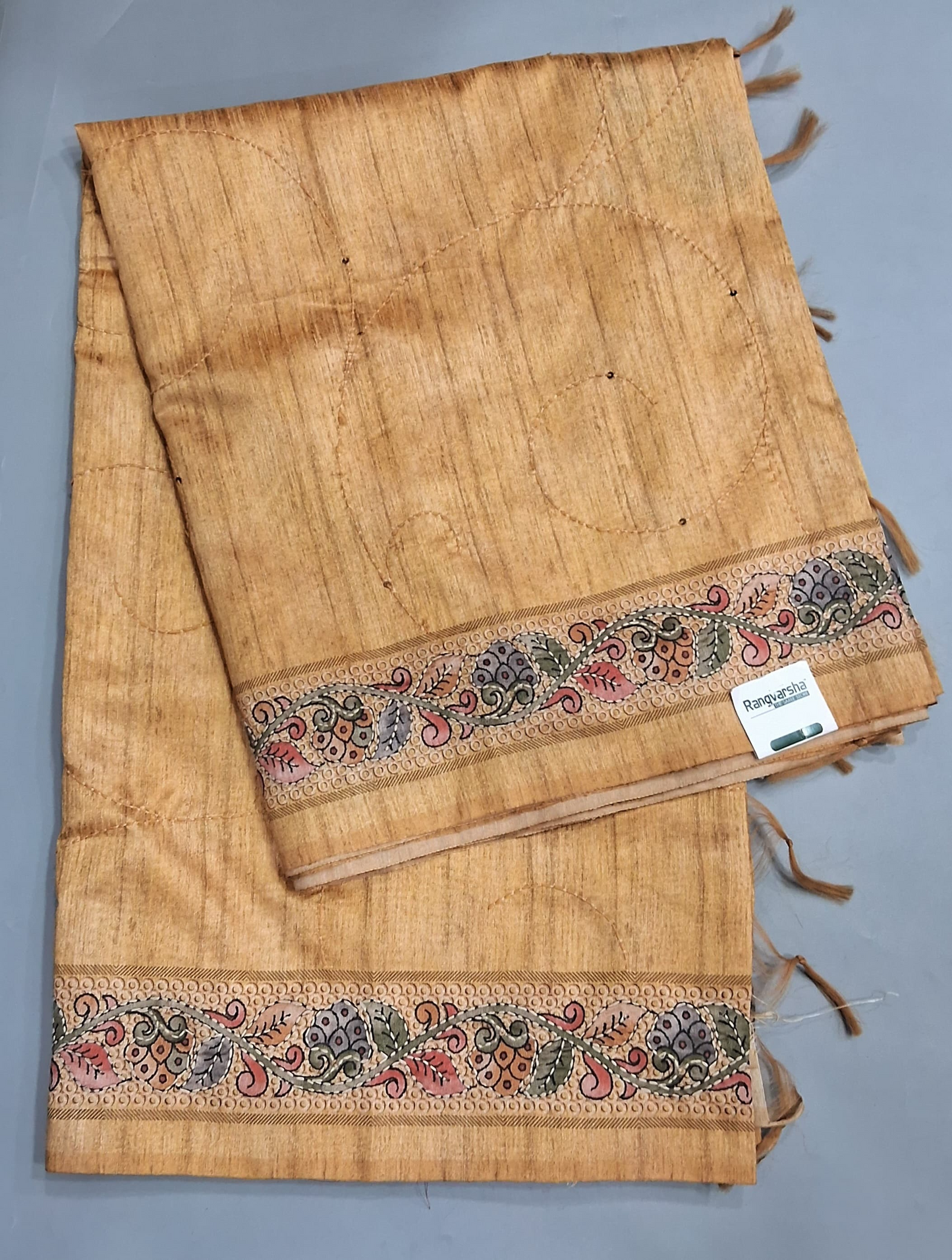 Light Yellow Tussar Saree