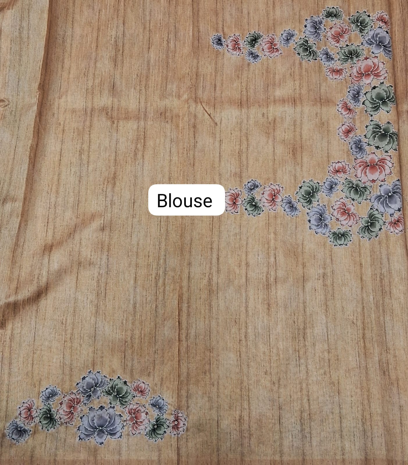 Mustard Yellow Tussar Saree blouse