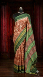 Cream Semi Tussar Saree 