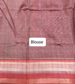  Orange Semi Tussar Saree Blouse