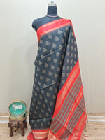 Black Semi Tussar Saree 