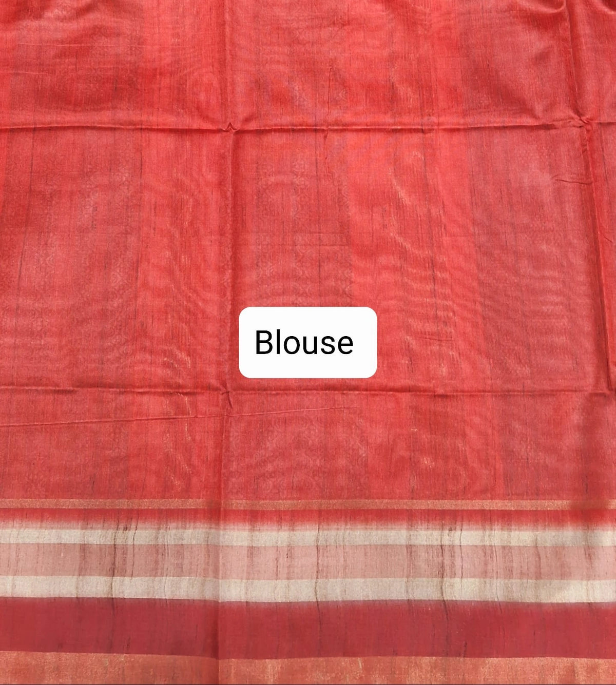  Black Semi Tussar Saree  Blouse