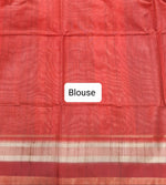  Black Semi Tussar Saree  Blouse