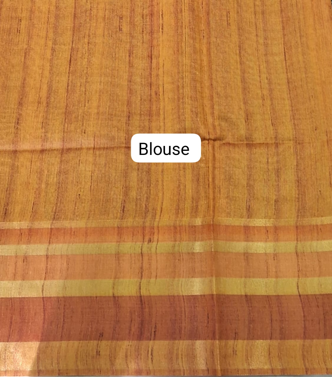 Black Semi Tussar Saree Blouse