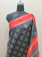 Festive Radiance Black Semi Tussar Saree 1