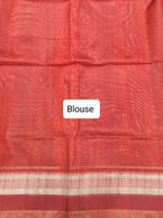 Festive Radiance Black Semi Tussar Saree Blouse