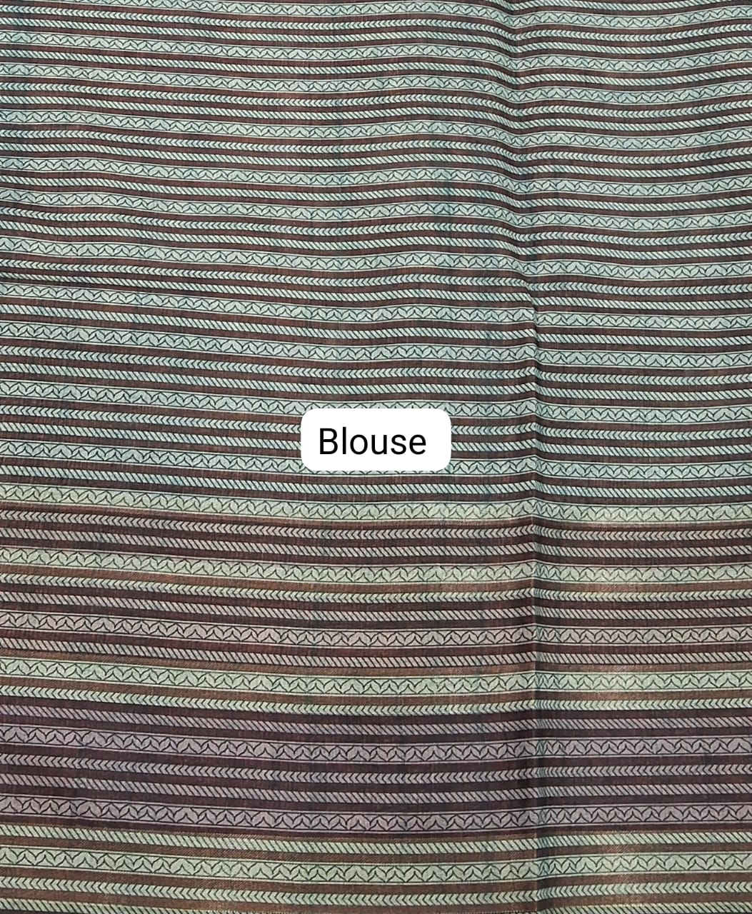 Baby Blue Semi Tussar Saree Blouse