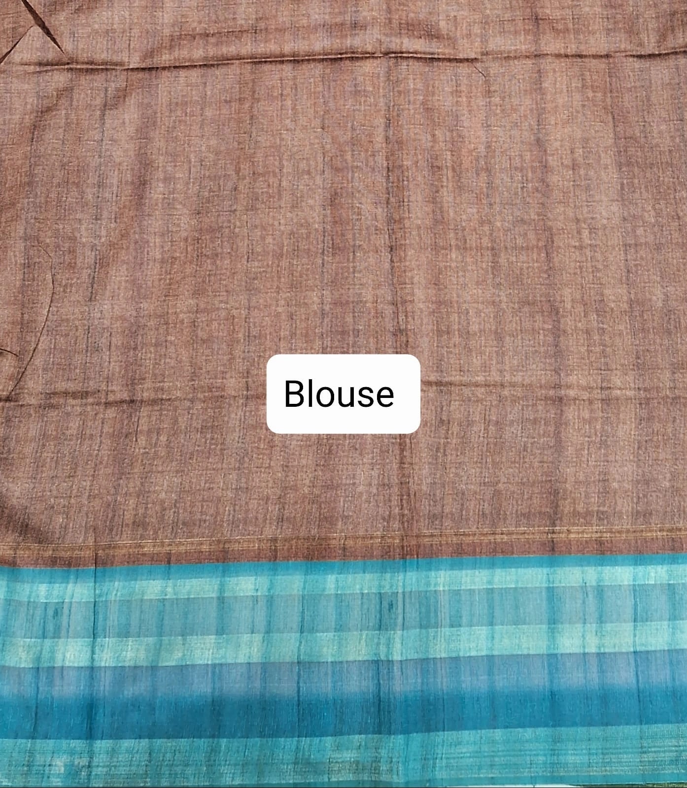 Baby Pink Semi Tussar Saree  Blouse