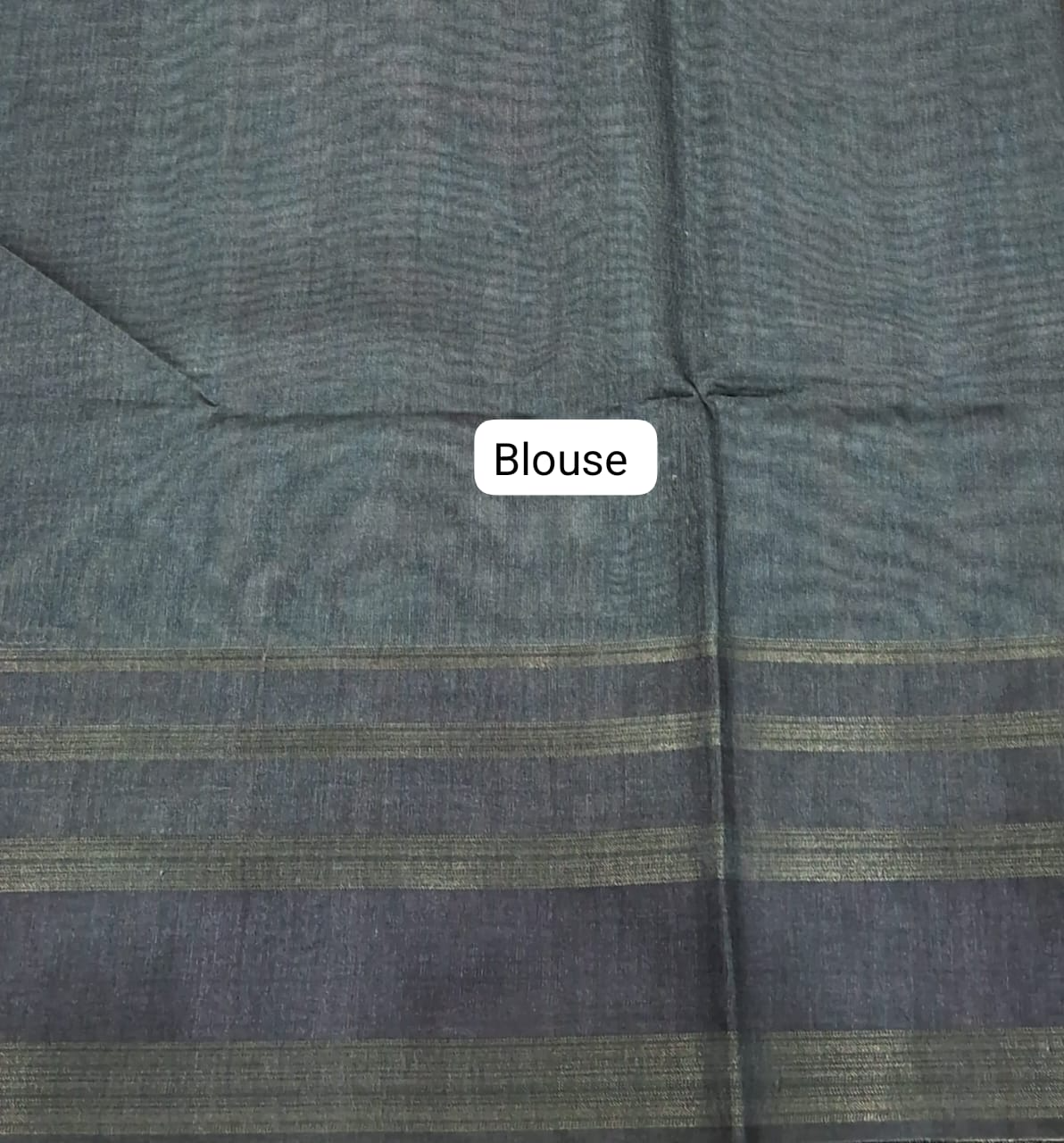 Chocolate Brown Semi Tussar Saree Blouse