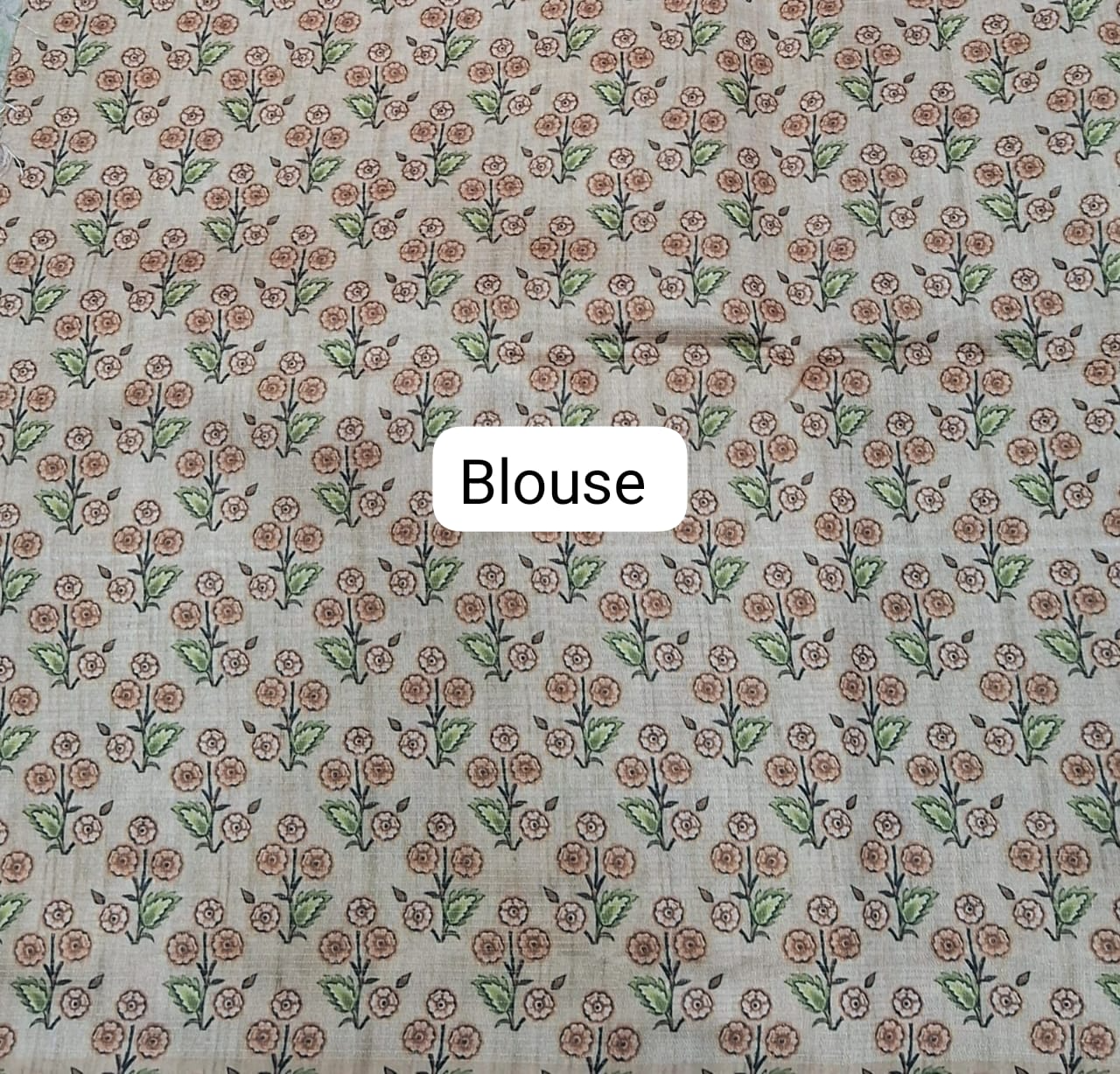 Light Chocolate Brown Semi Tussar Saree Blouse