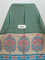Green Semi Tussar Silk Saree Graceful Elegance pallu