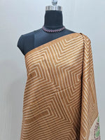 Golden Brown Semi Tussar Saree 