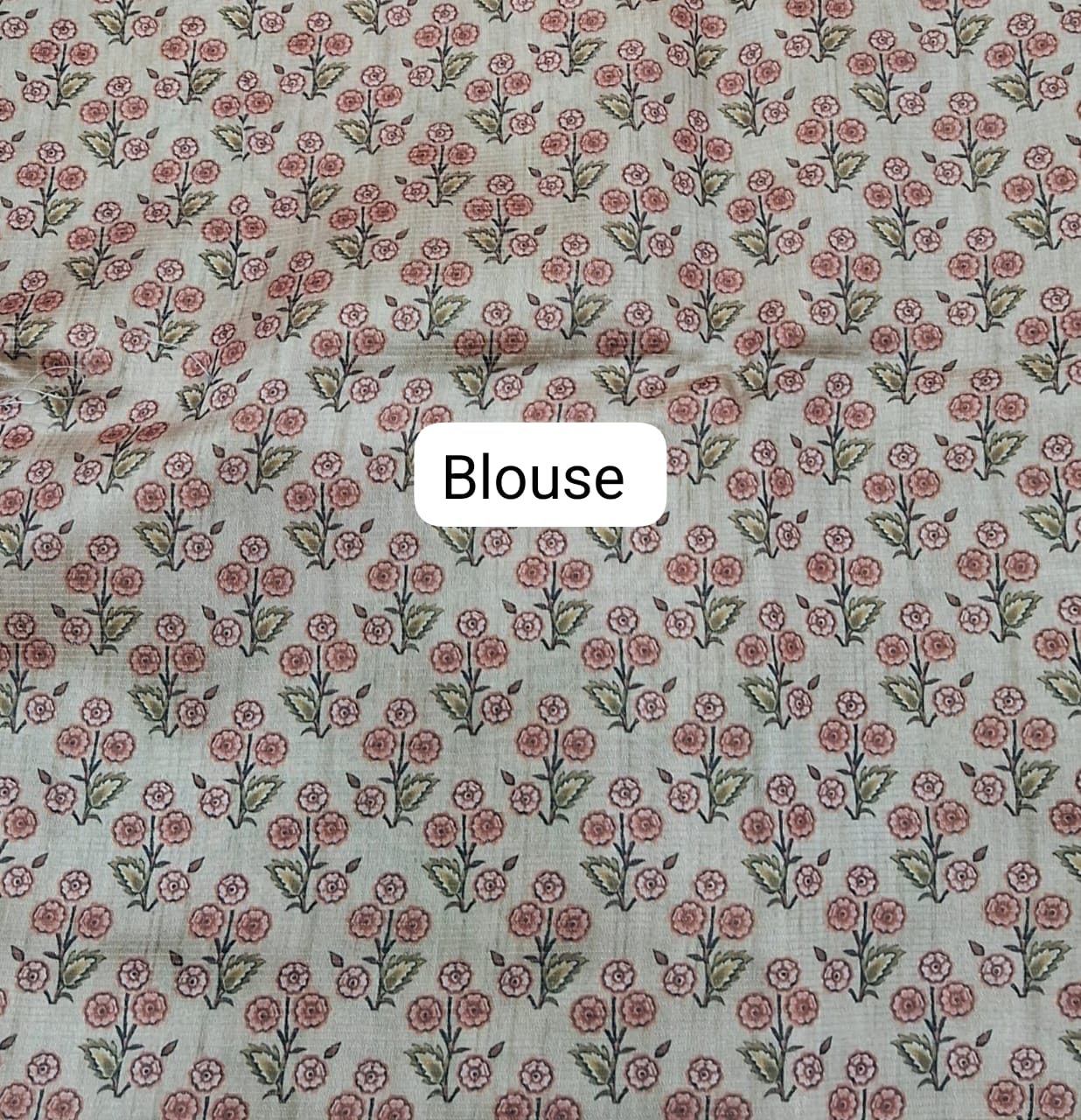 Golden Brown Semi Tussar Saree Blouse