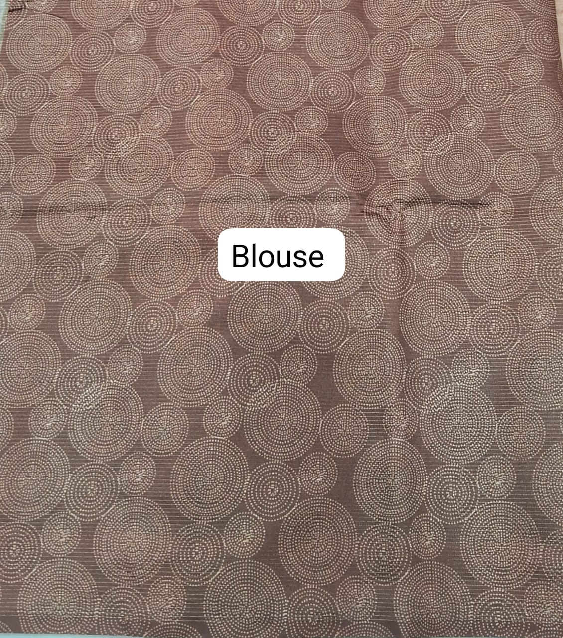 Light Brown Semi Tussar Saree Blouse