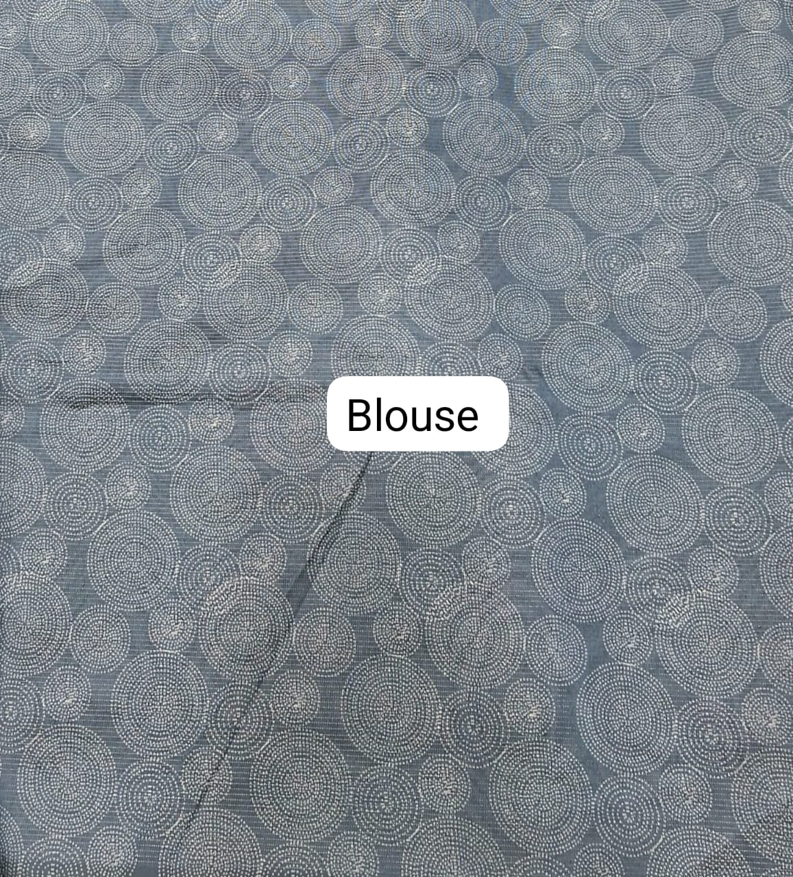 Off-White Semi Tussar Saree Blouse