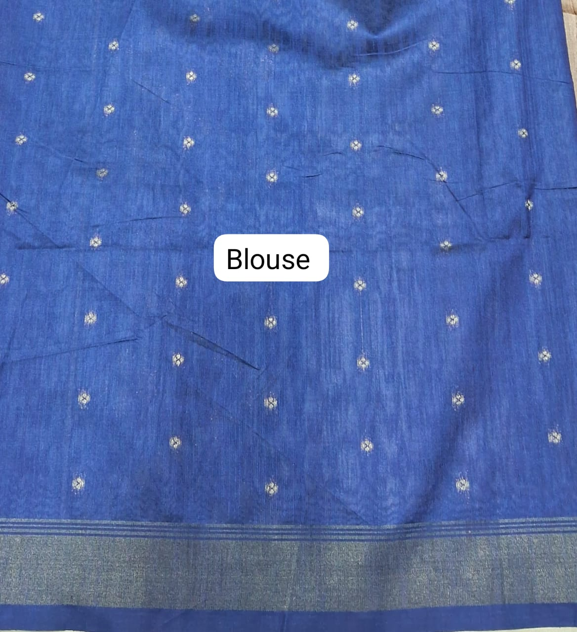 Beige Tussar Saree Blouse