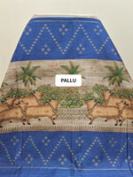Royal Beige Semi Tussar Silk Saree  pallu