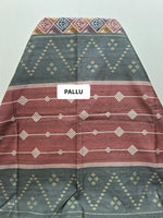 Bottle Green Tussar Saree pallu