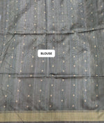 Bottle Green Tussar Saree Blouse