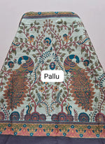 Dark Wine Printed Tussar Saree Pallu
