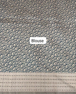 Metal Grey Tussar Saree Blouse