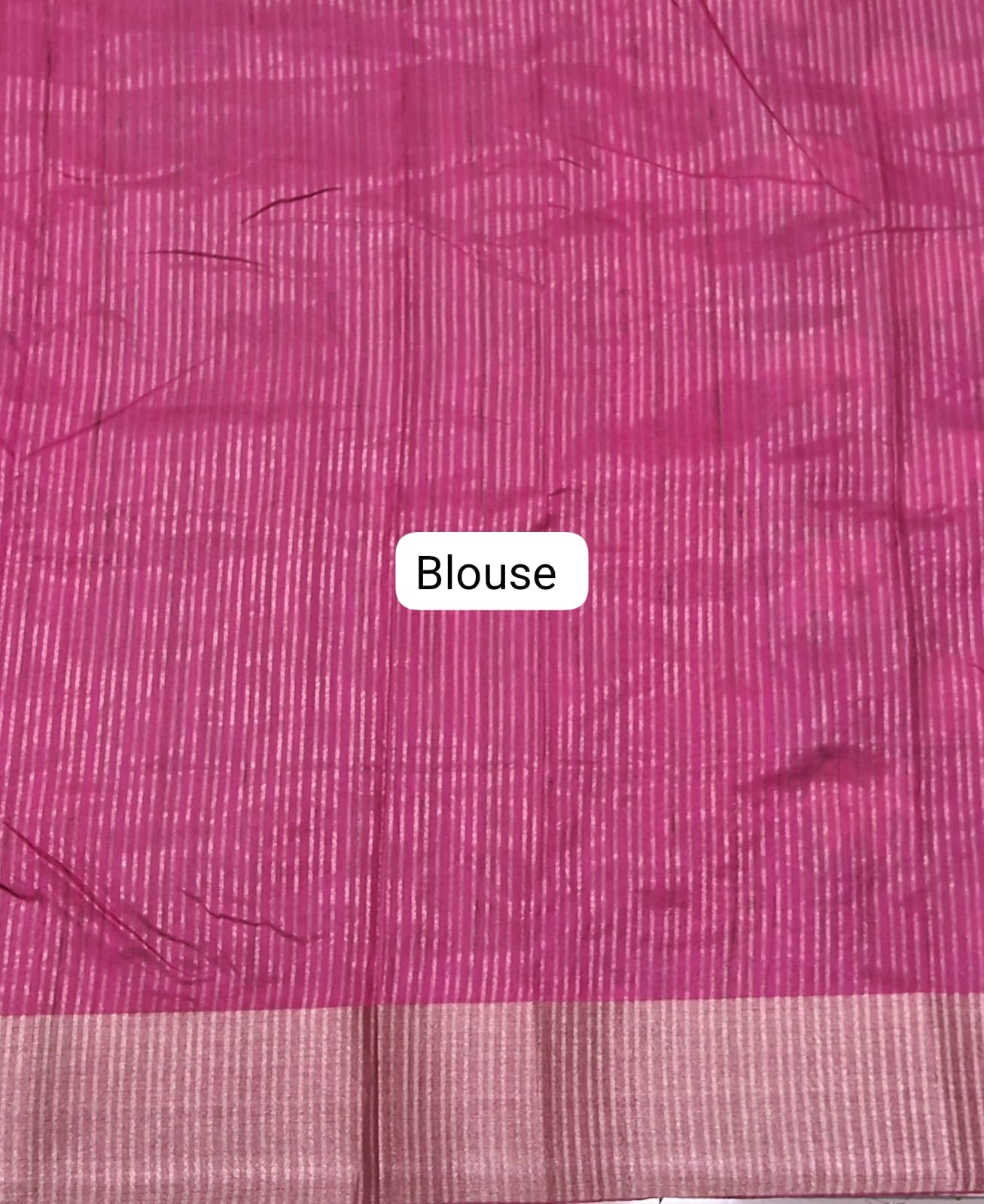 Green Tussar Saree Blouse