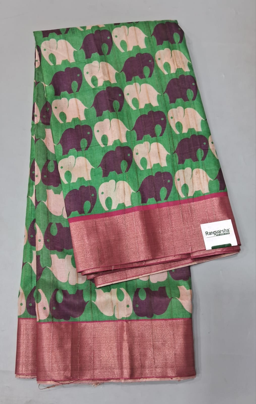 Green Tussar Saree
