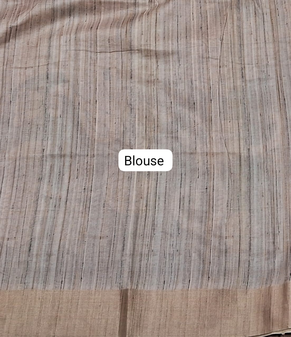 Beige Tussar Saree  Blouse