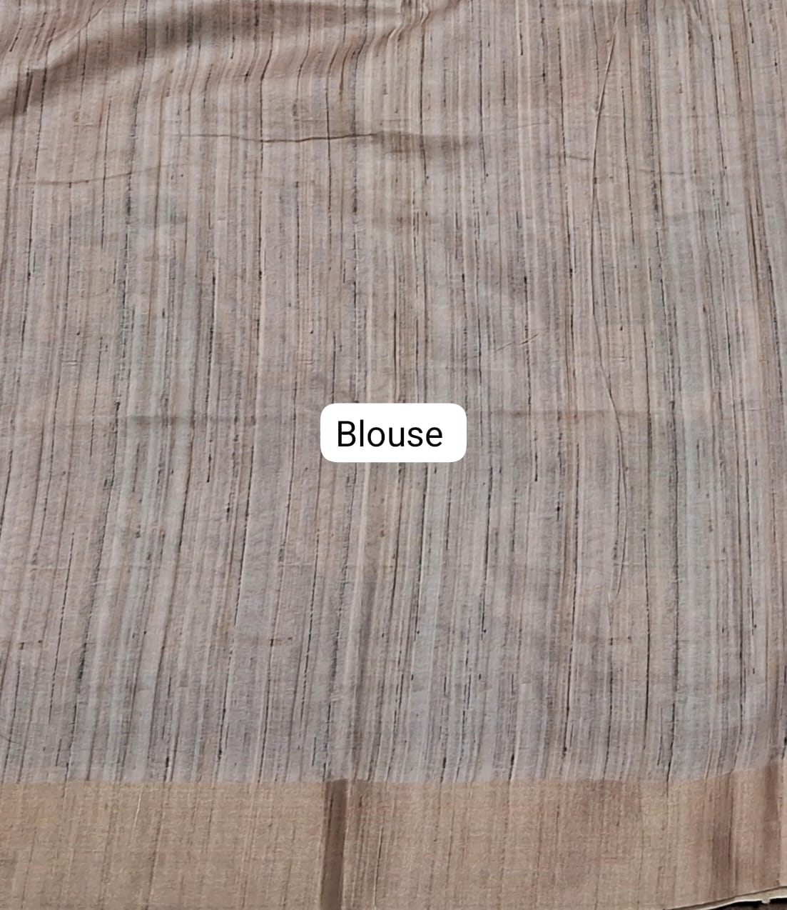 Beige Tussar Saree Blouse