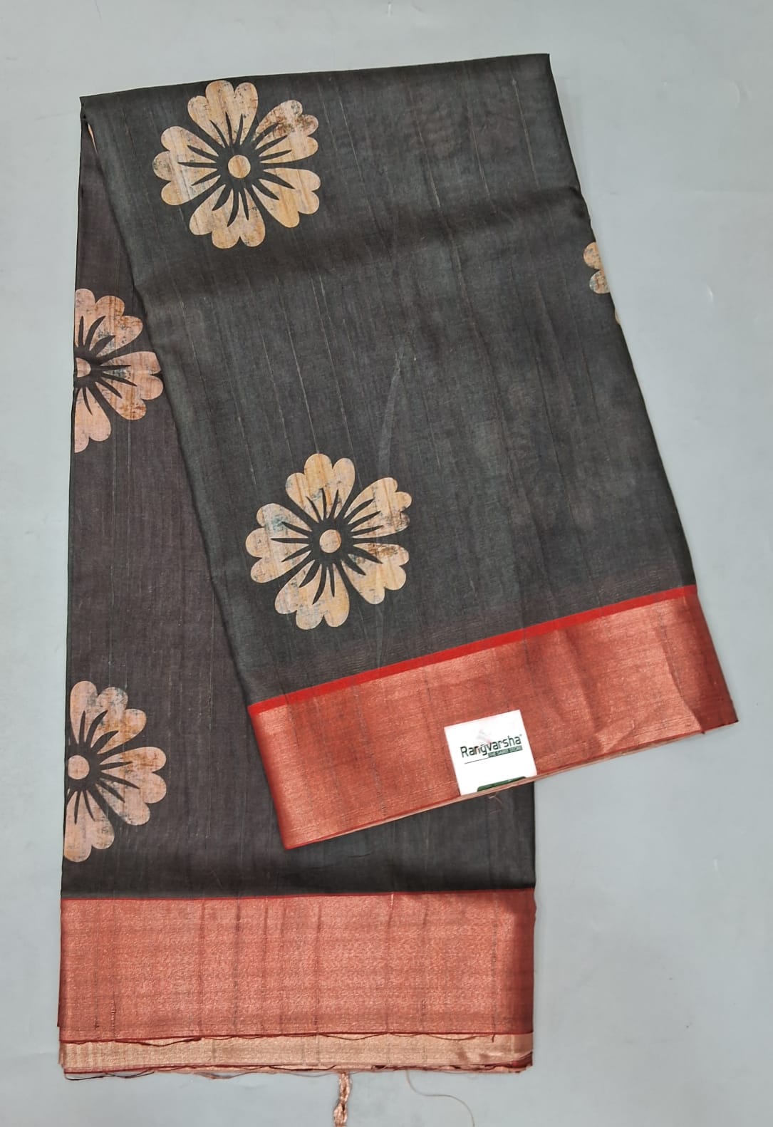 Black Tussar Saree 