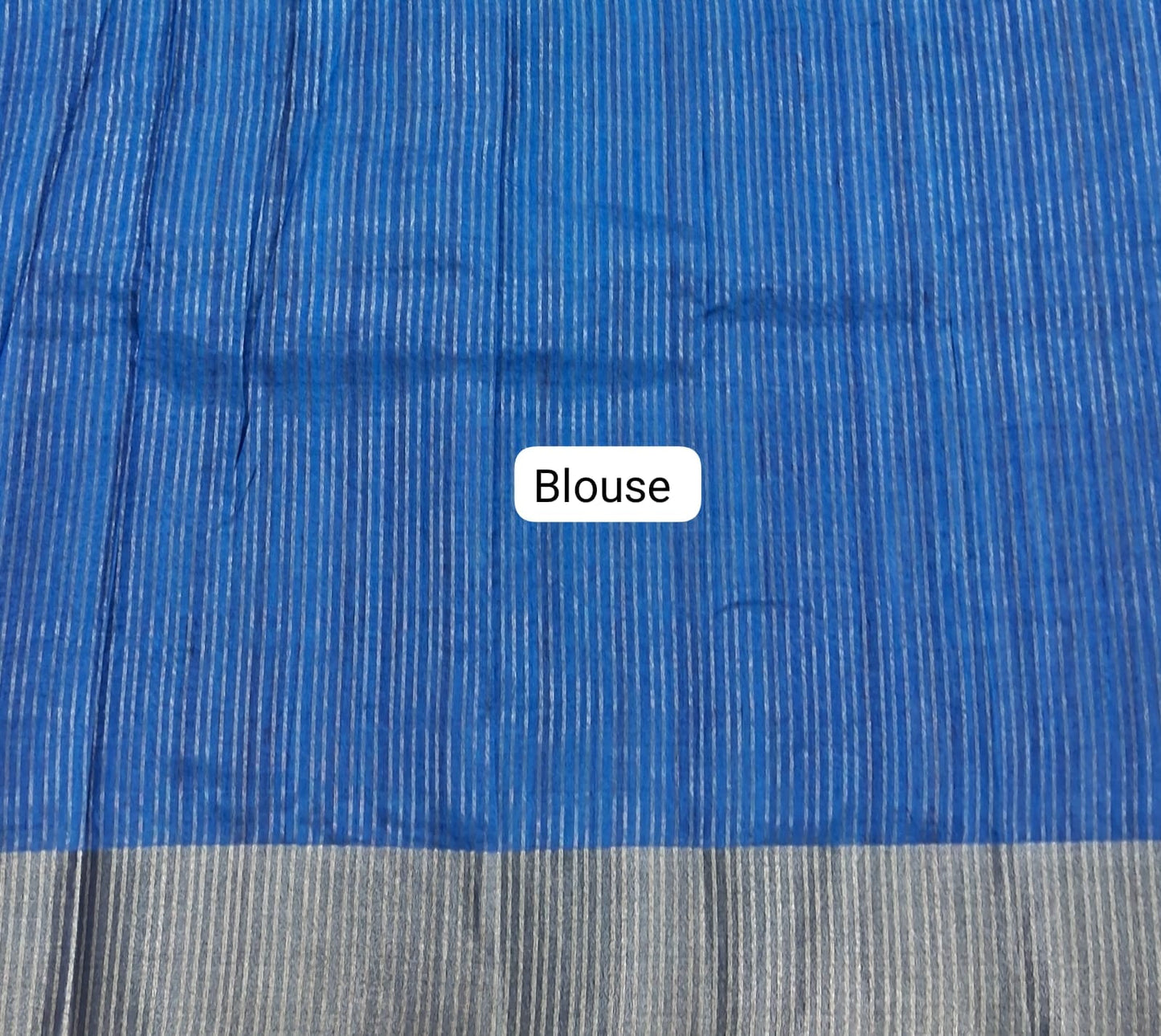 Caribbean Blue Tussar Saree