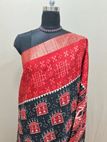 Premium Black Semi Tussar Saree 