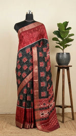 Premium Black Semi Tussar Saree 