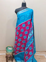 Pink Semi Tussar Saree