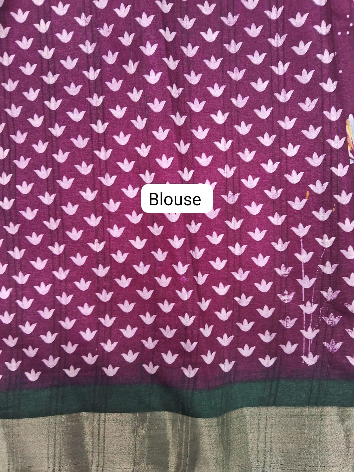 Wine Semi Tussar Saree Blouse