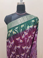 Wine Semi Tussar Saree 