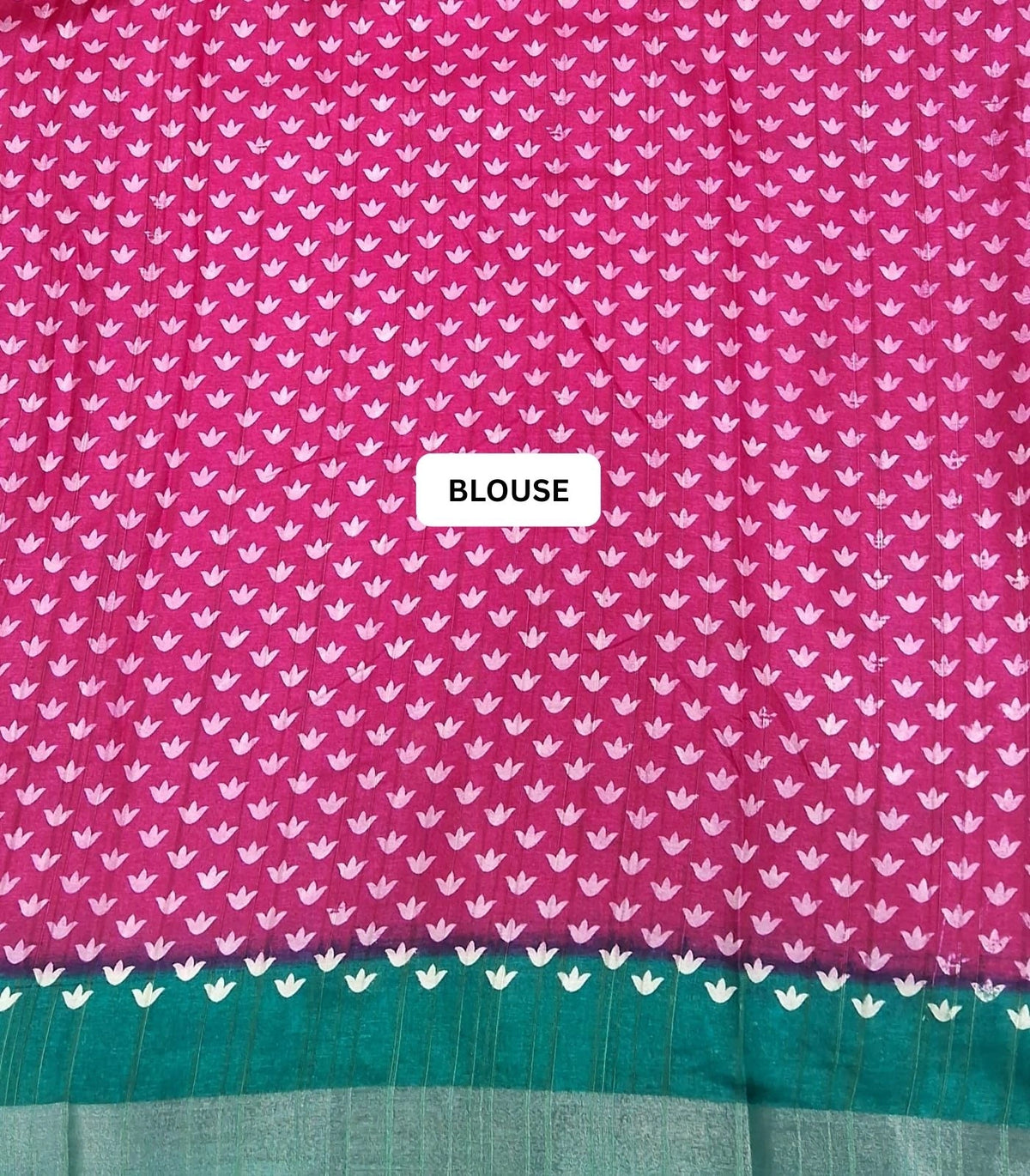 Pink Semi Tussar Saree blouse