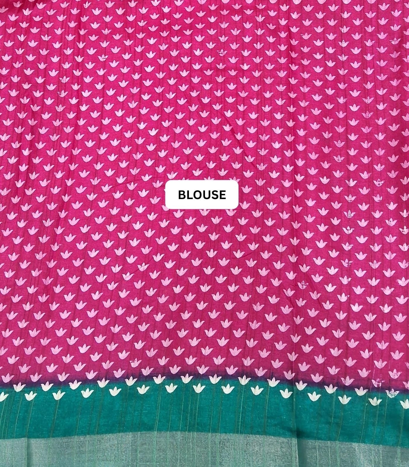 Pink Semi Tussar Saree blouse