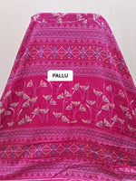 Pink Semi Tussar Saree pallu