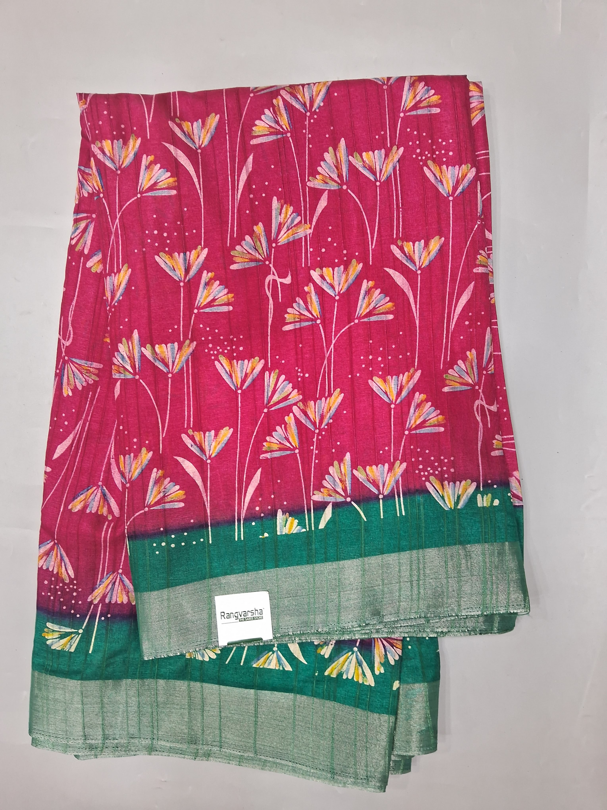 Pink Semi Tussar Saree