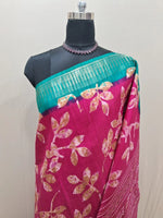 Pink Semi Tussar Saree