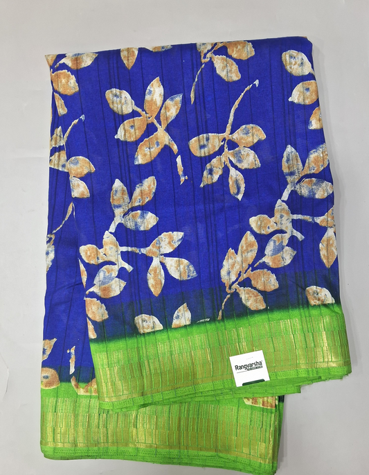 Royal Blue Semi Tussar Saree