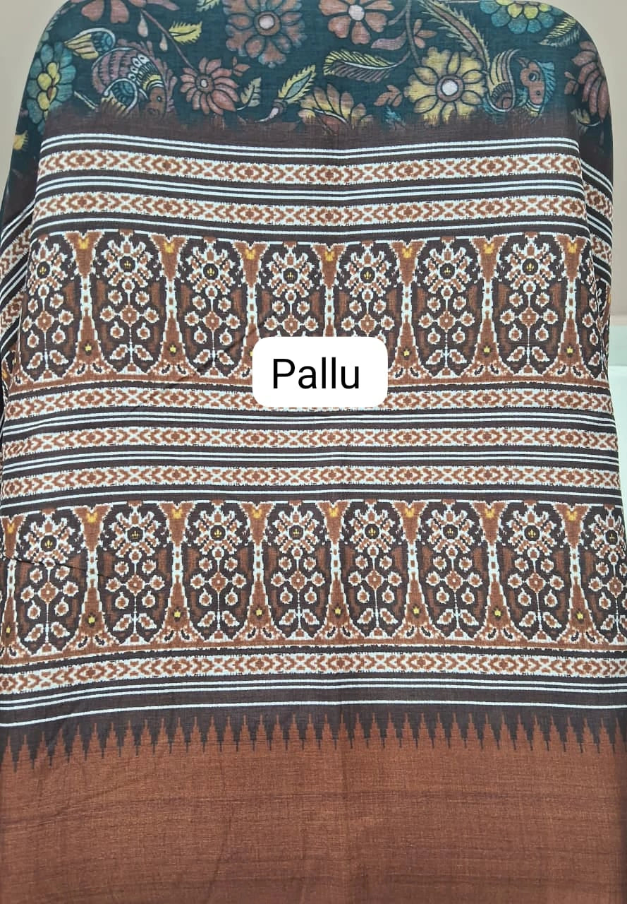 Black Gicha Tussar Saree Pallu