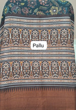 Black Gicha Tussar Saree Pallu