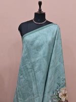 Marine Blue Gicha Tussar Saree 1