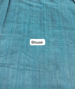 Sky Blue Gicha Tussar Saree Blouse