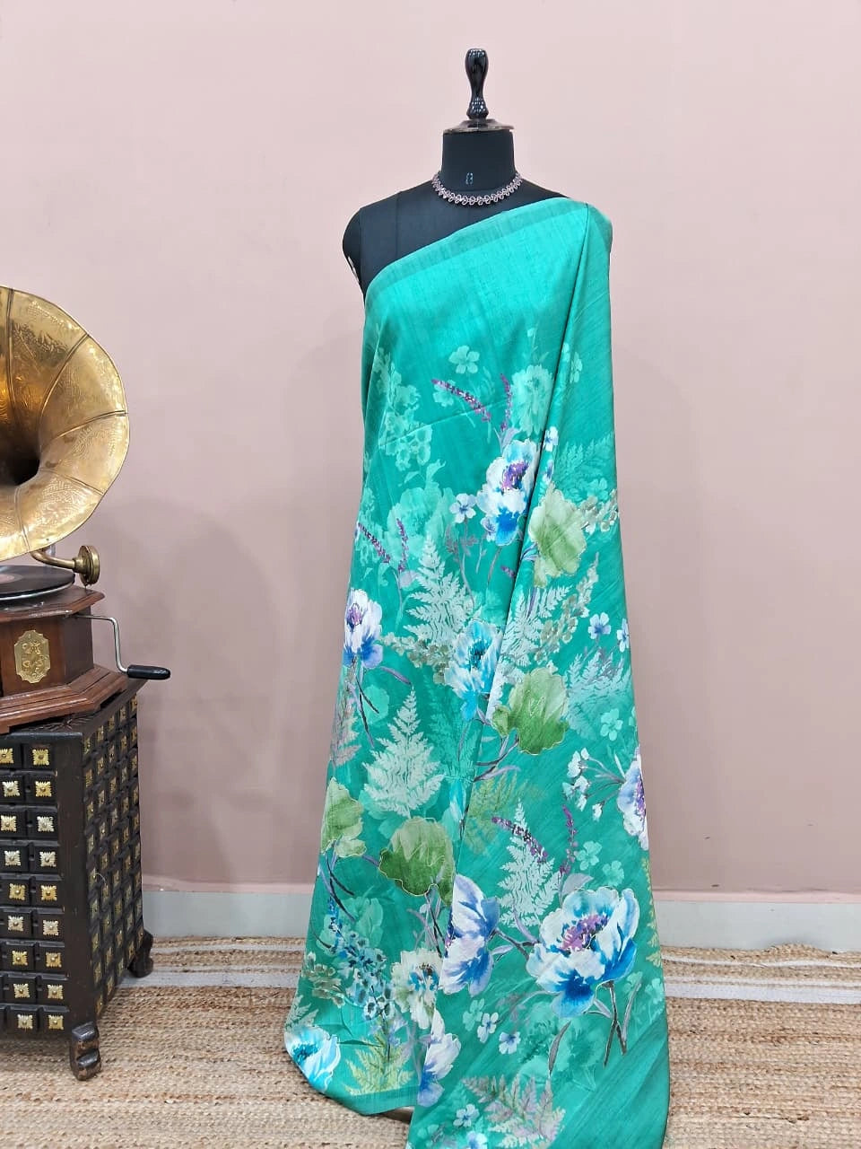 Rama Green Gicha Tussar Saree