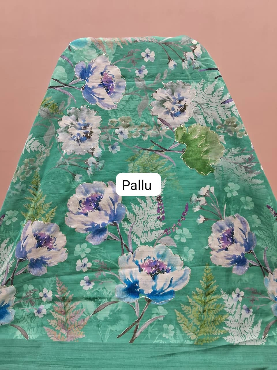 Rama Green Gicha Tussar Saree Pallu