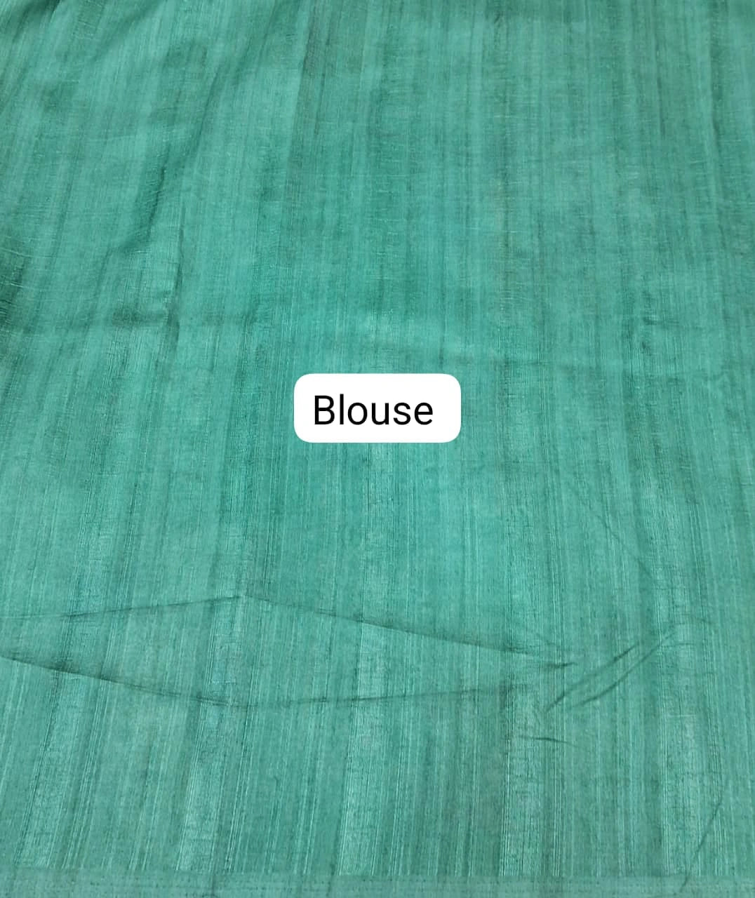 Rama Green Gicha Tussar Saree Blouse